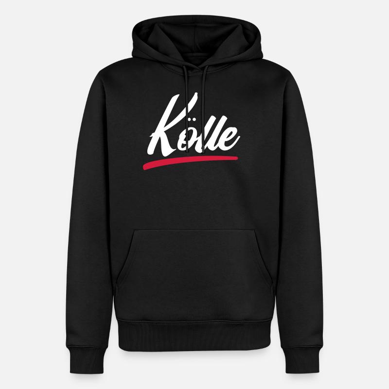 FROID | COLOGNE DESIGN - Sweat à capuche Premium bio Homme - noir