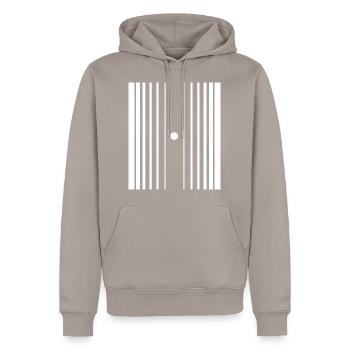 Effet physique dopé nerd science physique - Sweat à capuche Premium bio Homme - taupe - Devant - Nico (187cm)
