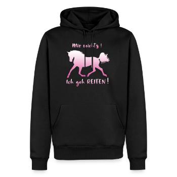 That's enough for me, I go riding horses saying funny - Men’s Premium Organic Hoodie - black - Front - Nico (187cm)
