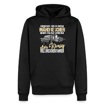 Maehdrescher Mähdrescher Bauer Landwirt - Männer Premium Bio Hoodie - Schwarz - Vorne - Nico (187cm)