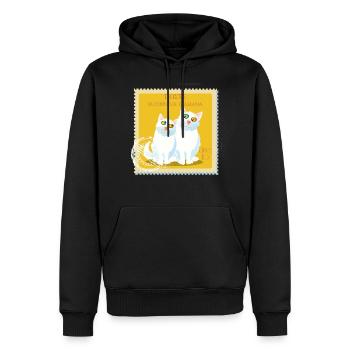 POSTE ITALIEN - Sweat à capuche Premium bio Homme - noir - Devant - Nico (187cm)