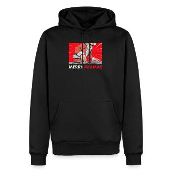 Merry Mixmas Christmas Synthesizer Analog Synth - Men’s Premium Organic Hoodie - black - Front - Nico (187cm)