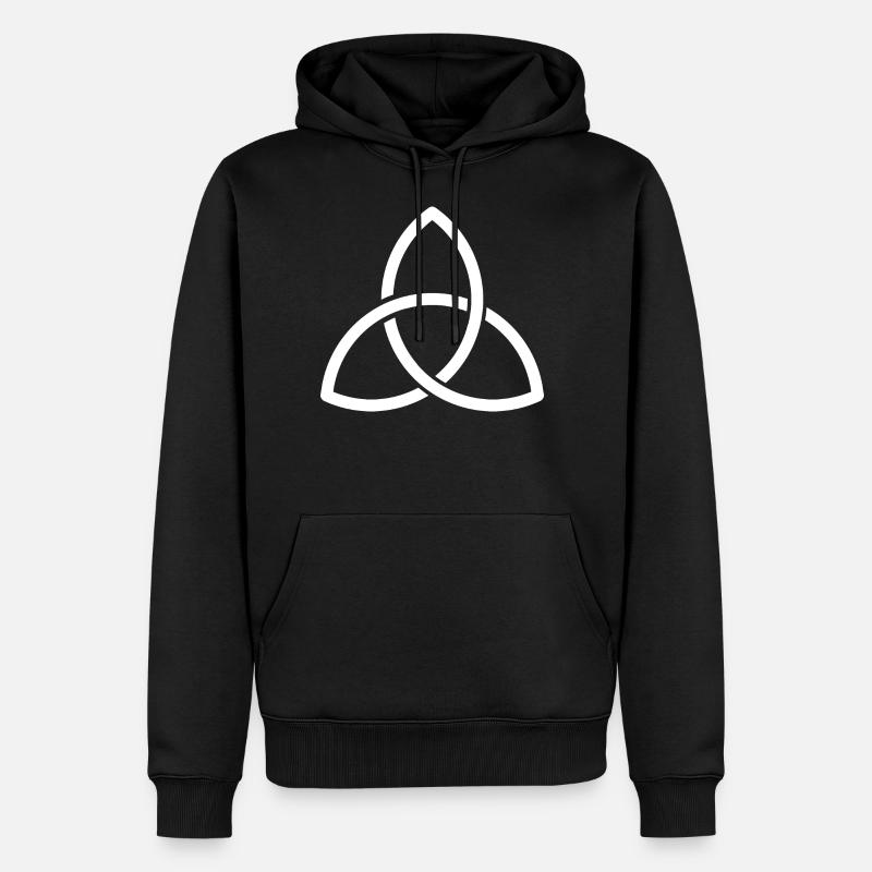 Noeud celtique Symbole blanc celtique - Sweat à capuche Premium bio Homme - noir