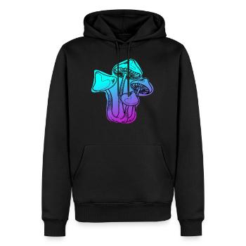 Magic Mushrooms Zauberpilze Psychedelika DMT Goa - Männer Premium Bio Hoodie - Schwarz - Vorne - Nico (187cm)