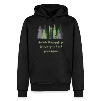 Wald Spruch Wanderer Förster - Männer Premium Bio Hoodie - Schwarz - Vorne - Nico (187cm)