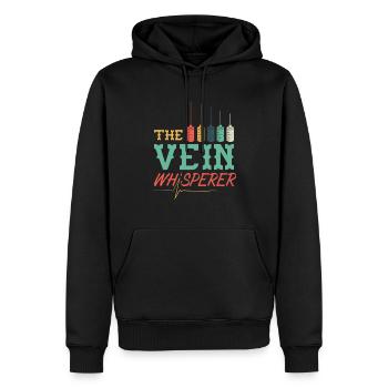 Phlebologe Phlebologie The Vein Whisperer - Männer Premium Bio Hoodie - Schwarz - Vorne - Nico (187cm)