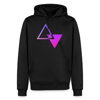 farbige Sanduhr - Männer Premium Bio Hoodie - Schwarz - Vorne - Nico (187cm)