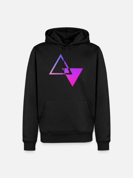 farbige Sanduhr - Männer Premium Bio Hoodie - Schwarz