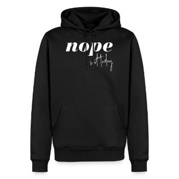 Nope Not Today - Sweat à capuche Premium bio Homme - noir - Devant - Nico (187cm)