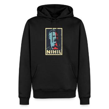 Vintage Philosophie Nihilismus Friedrich Nietzsche - Männer Premium Bio Hoodie - Schwarz - Vorne - Nico (187cm)