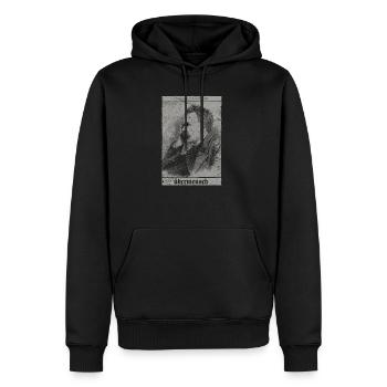 Vintage Philosophy Nihilism Design - Men’s Premium Organic Hoodie - black - Front - Nico (187cm)