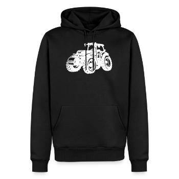 Traktor - Männer Premium Bio Hoodie - Schwarz - Vorne - Nico (187cm)