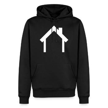 Maison ou maison - Sweat à capuche Premium bio Homme - noir - Devant - Nico (187cm)