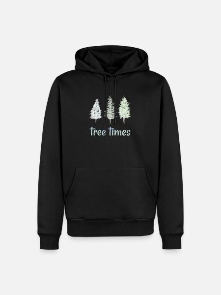 Tree Times - Men’s Premium Organic Hoodie - black