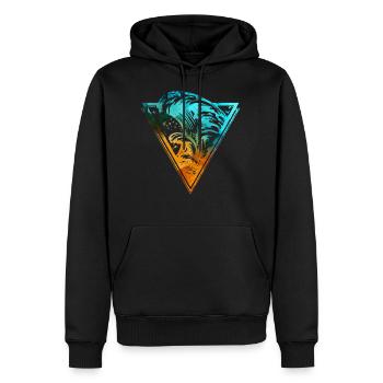 Vague de surf de couleur de rupture - Sweat à capuche Premium bio Homme - noir - Devant - Nico (187cm)