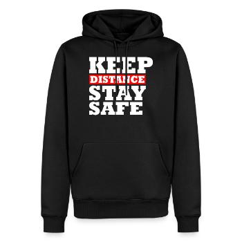 Coole Sprüche - Männer Premium Bio Hoodie - Schwarz - Vorne - Nico (187cm)