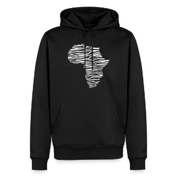 Afrika Zebra - Männer Premium Bio Hoodie - Schwarz - Vorne - Nico (187cm)