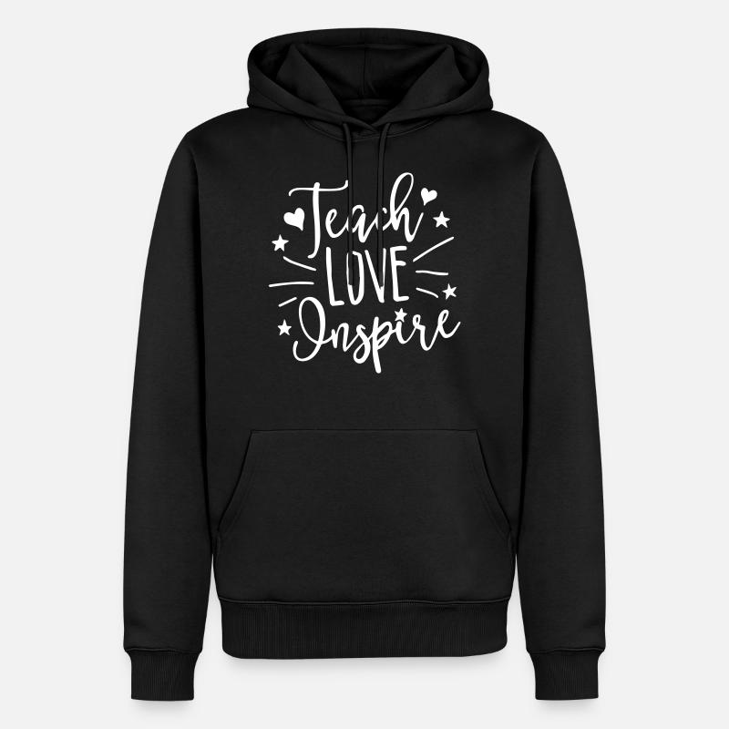 Enseigner l'amour inspirer - Sweat à capuche Premium bio Homme - noir