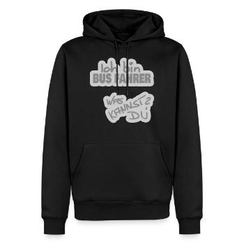 Busfahrer - Männer Premium Bio Hoodie - Schwarz - Vorne - Nico (187cm)