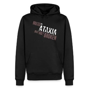 Bruised Not Broken - Men’s Premium Organic Hoodie - black - Front - Nico (187cm)