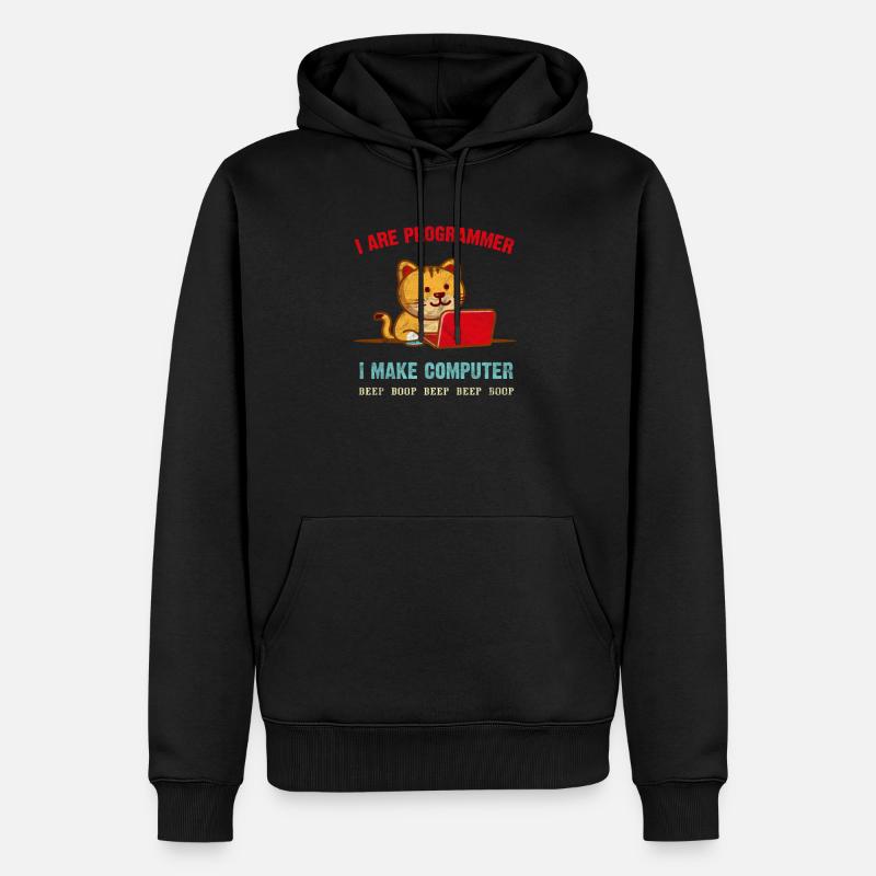 Programmierer Entwickler Informatiker Geek - Männer Premium Bio Hoodie - Schwarz