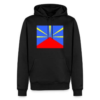 Mahaveli Flag Reunion Island 974 - Männer Premium Bio Hoodie - Schwarz - Vorne - Nico (187cm)