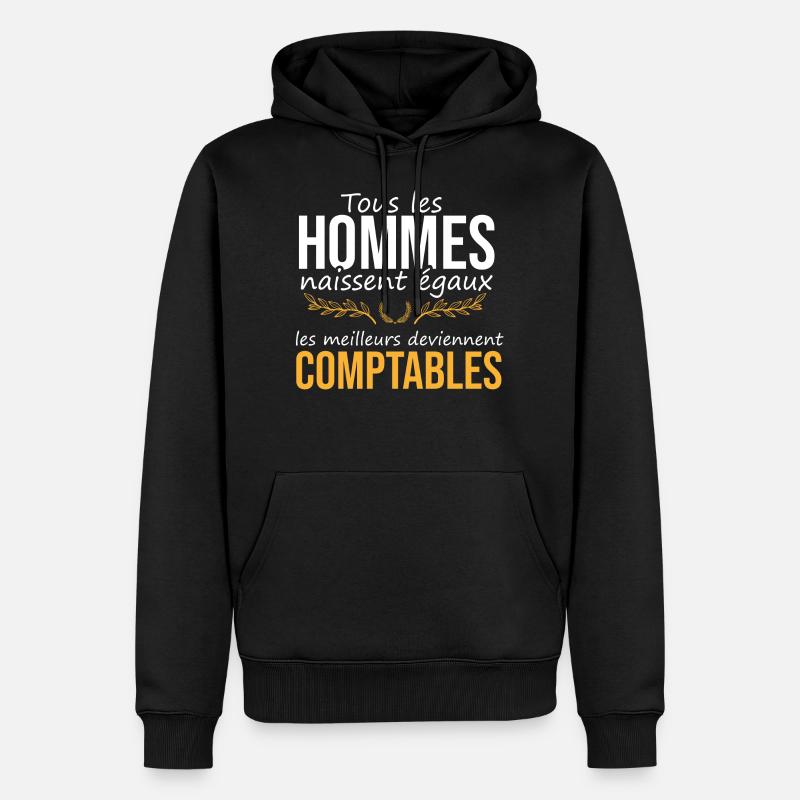 Les meilleurs deviennent comptables - Sweat à capuche Premium bio Homme - noir