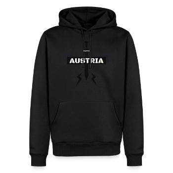 AUSTRIA - Männer Premium Bio Hoodie - Schwarz - Vorne - Nico (187cm)