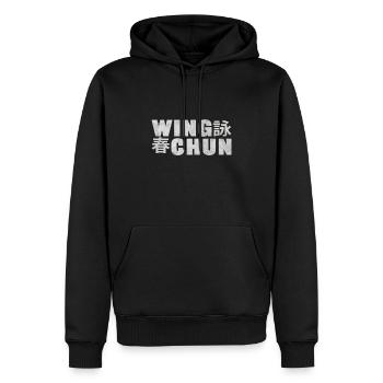 Wing Chun Sigle Chinesisch - Männer Premium Bio Hoodie - Schwarz - Vorne - Nico (187cm)