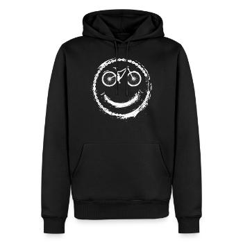 MTB Fahrrad Mountain Bike Mountainbiker - Männer Premium Bio Hoodie - Schwarz - Vorne - Nico (187cm)