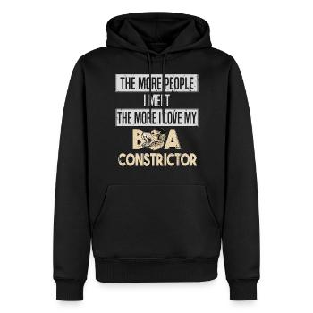 Boa Constrictor Snake Snake amour - Sweat à capuche Premium bio Homme - noir - Devant - Nico (187cm)