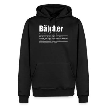 Bäcker Geschenkidee - Männer Premium Bio Hoodie - Schwarz - Vorne - Nico (187cm)