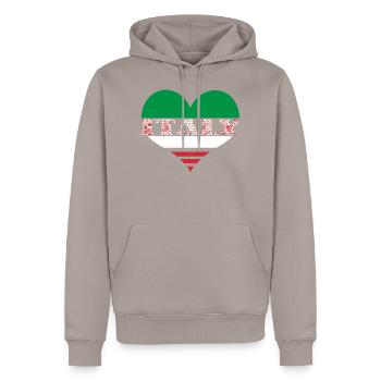 Italien, Italy, Italia, Liebe, I Love Italy - Männer Premium Bio Hoodie - Taupe - Vorne - Nico (187cm)