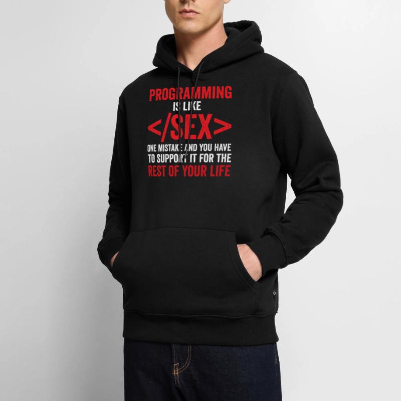 debugging programmer computer science computer nerd Men’s Premium Organic Hoodie