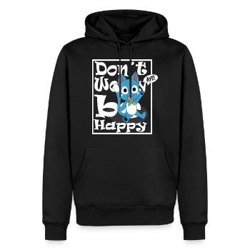 Don´t Worry be Happy Fairy Tale Anime - Männer Premium Bio Hoodie - Schwarz - Vorne - Nico (187cm)