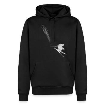 Ski sprüche im Freeski und österreich auf urlaub - Männer Premium Bio Hoodie - Schwarz - Vorne - Nico (187cm)