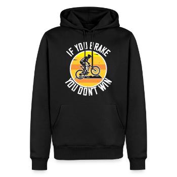 Mountainbike Spruch Geschenk - Männer Premium Bio Hoodie - Schwarz - Vorne - Nico (187cm)