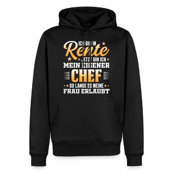 Ruhestand Renten Design für Rentner - Männer Premium Bio Hoodie - Schwarz - Vorne - Nico (187cm)