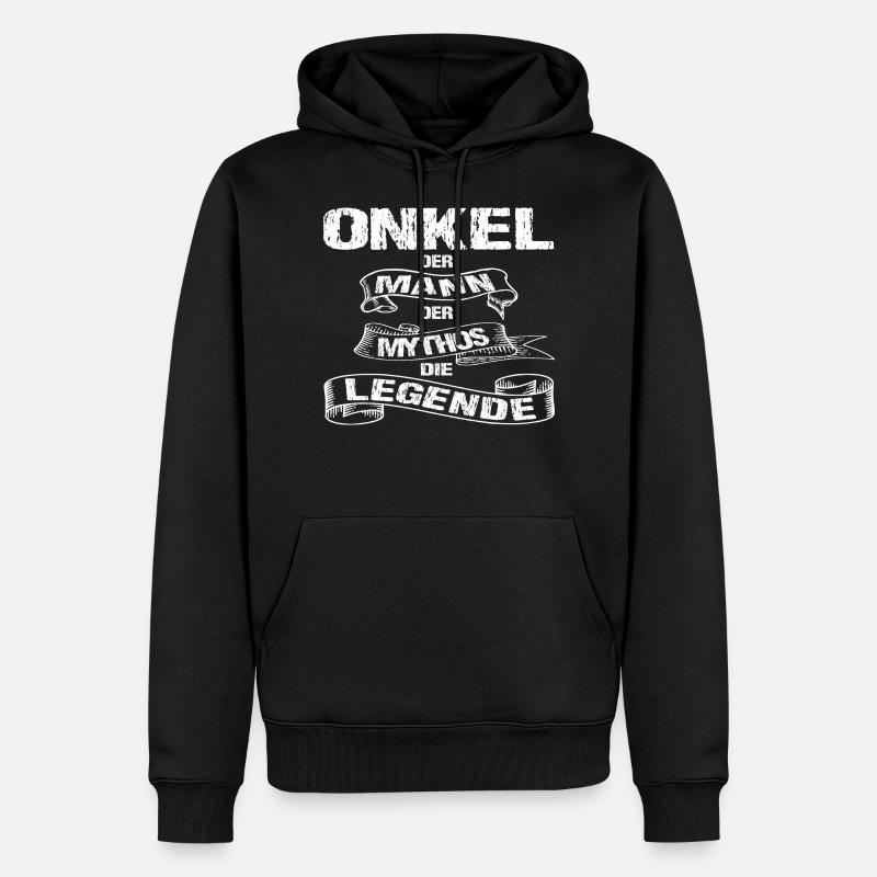 Onkel - Männer Premium Bio Hoodie - Schwarz