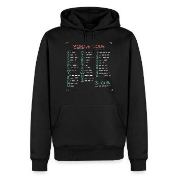 Morse Code Amateurfunker Funkamateur - Männer Premium Bio Hoodie - Schwarz - Vorne - Nico (187cm)