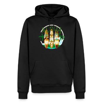 TIKI Ancestor God Figures Surf Boards ALOHA 2 - Sweat à capuche Premium bio Homme - noir - Devant - Nico (187cm)