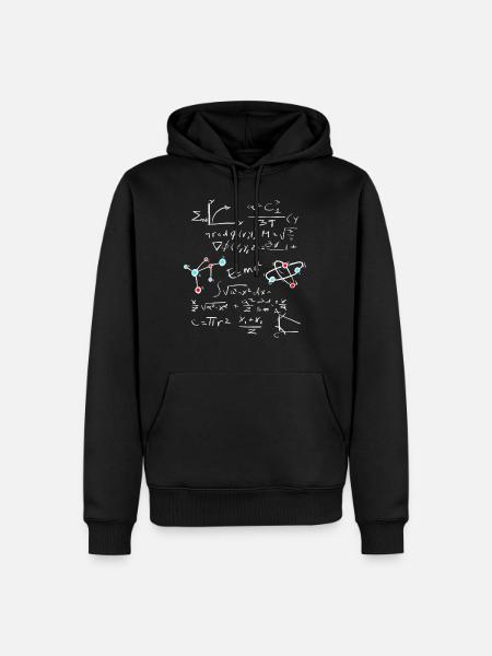 Fysik Matematisk Formel med atomer og molekyler - Herre Premium økologisk hoodie - sort