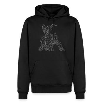 Nos démons - Sweat à capuche Premium bio Homme - noir - Devant - Nico (187cm)