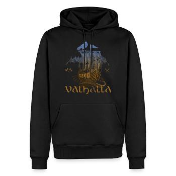 Valhalla Viking Vikings Bjoern Iron Side - Men’s Premium Organic Hoodie - black - Front - Nico (187cm)