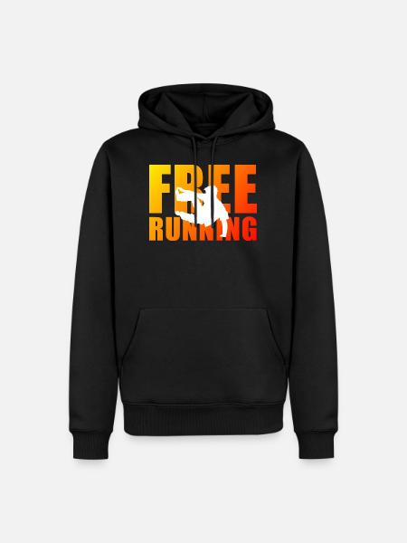 Freerunning - Männer Premium Bio Hoodie - Schwarz