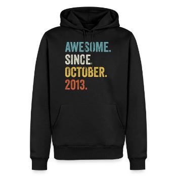 Awesome Since 2013 8. Geburtstag - Männer Premium Bio Hoodie - Schwarz - Vorne - Nico (187cm)