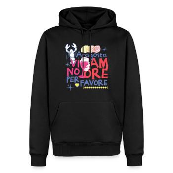Hummer Wein und Liebe Geschenk Italienisch Sommer Lustig - Männer Premium Bio Hoodie - Schwarz - Vorne - Nico (187cm)
