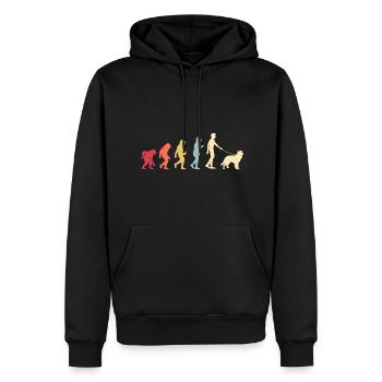 Border Collie Dog - Men’s Premium Organic Hoodie - black - Front - Nico (187cm)
