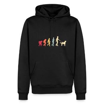 Lacy bleue - Sweat à capuche Premium bio Homme - noir - Devant - Nico (187cm)