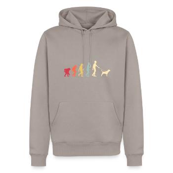 Beagle - Cadeau de chien - Sweat à capuche Premium bio Homme - taupe - Devant - Nico (187cm)